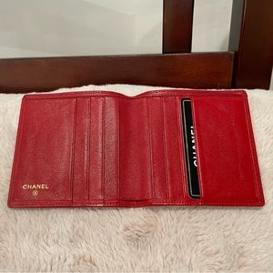 Chanel Lambskin Deep Red Bifold Wallet